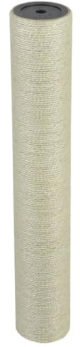 Poteau de Rechange Arbre à Chat, Tronc de Rechange Griffoir de Remplacement en Sisal Naturel 8 x 50 cm 10 mm Beige