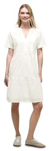 Street One Damen Knielanges Kleid mit Shiffleymuster