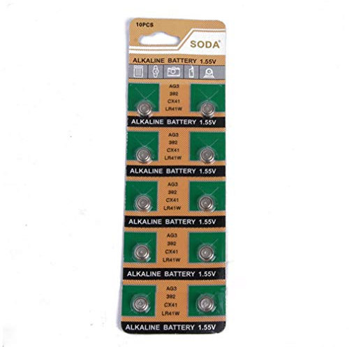 AG3-392 - LR41 button cell watch batteries for Watches, LED torches - 10 Pack