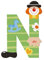 Trudi 81750 - Buchstabe Clown N (farblich sortiert)