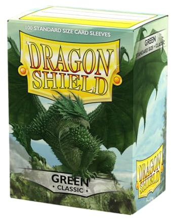 Dragon Shield | Standard Size Card Classic Sleeves | 100 CT - Smooth & Tough Premium TCG Sleeves - Compatible with Pokemon, Flesh & Blood, One Piece & Magic the Gathering | Green