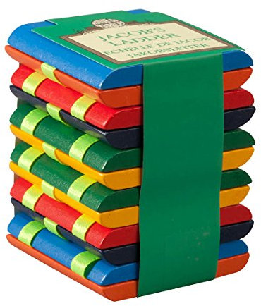 House of Marbles Jacob's Ladder, the Colourful Retro Wooden Flap Ladder, a Sensory Fidget Learning Toy with a Magical Illusion Effect, a Popular Classic for Birthday Party Goodie Bags