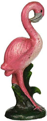 Design Toscano SP967 Ouvre-Bouteille en Fonte Flamant Rose, Multicolore, 5 x 5 x 11.5 cm