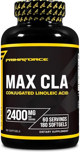 Primaforce CLA 2400 mg per Serving (180 softgels) - Max CLA - for Men and Women, Non-Stimulating, GMO Free & Gluten Free