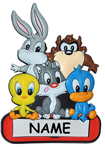 alles-meine.de GmbH Türschild/Namensschild - Looney Tunes mit Namen - Kinderzimmer Schild für Kinder Mädchen Jungen Möbel Bett Deko - z.B. auch für Haustiere Hundehütte Schränk