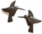 aus recyceltem Metall, Kolibris, haitianische Drum Art Wand (Set von 2) 15,2 x 14 cm