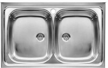 Roca,E,Fregadero de 2 cubetas de acero inoxidable,A870420903