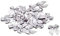 20 Stück Satinschleifen 2,5x3cm (silber 012) // Deko Schleifen für Hochzeit Taufe Kommunion Applikation Streudeko einfarbig