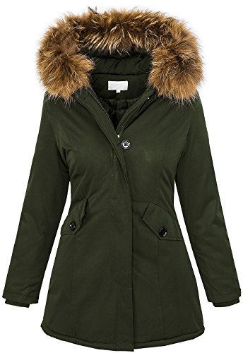 Rock Creek Selection Damen Echtfell Winter Jacke Parka Kapuze Designer Damenjacke Outdoor D-204 XS-XL