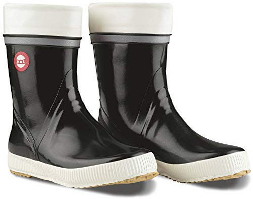 Nokian Footwear Hai - Wadenhohe Gummistiefel für Damen und Herren, handgefertigt aus Naturkautschukmischung, 45 EU, Black