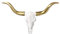 WALL CHARMERS Mini-Langhorn-Schädel aus künstlichem Longhorn-Motiv, 50,8 cm, künstlicher Taxidermie-Tierkopf, Wanddekoration, handgefertigt, Bauernhaus-Dekor