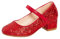 Lora Dora - Scarpa da festa per bambine, tacco a blocco basso, con cinghietta regolabile, MNCK6443, Rosso