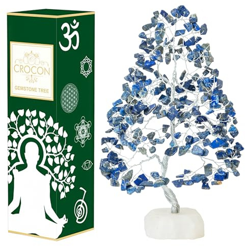 Crocon® Lapis Lazuli Gemstone Tree Of Life Birthday Gifts For Him & Men, Mum