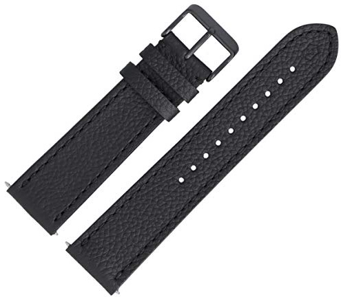 Victorinox Uhrenarmband 22mm Leder Schwarz Struktur - 005544