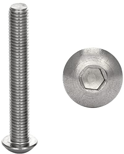 Linsenkopfschrauben Innensechskant M6x90 Edelstahl (10 Stück) ISO 7380 Flachkopfschrauben Edelstahlschrauben FASTON®