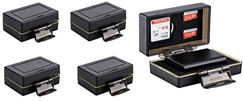 4 Stück - 2-1 Speicherkarten und Akku Schutzbox für Sony NP-FW50 - Wasserdicht