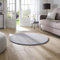 Taracarpet Supersoft kurzflor Teppich Fiona Wohnzimmer Schlafzimmer Kinderzimmer Flur Läufer waschbar rutschfest Uni grau 080 cm rund
