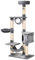 PawHut Árbol Rascador para Gatos 154 cm de Altura Torre para Gatos con Plataformas Túnel Hamaca y Postes de Rascado de Sisal 60x40x154 cm Gris