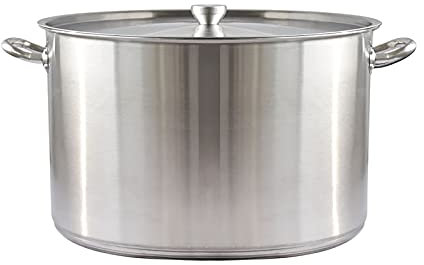 Ollas Rectas, cubo de sopa de acero inoxidable 304 con tapa, olla de sopa doméstica/comercial, para estufa de gas/cocina de inducción (30-50 cm) (Size : 30CM)