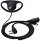 UAYESOK Auricolare a 2 pin a forma di D per walkie talkie con microfono PTT per radio Baofeng UV-5R UV-5RA 777 888S UV-82 TH-22A TH-22AT TH-22E TH-25 WOUXUN HYT PUXING a 2 vie (confezione da
