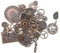 HERZWILD Steampunk Zahnräder 40pcs Metall Armbanduhr Zahnrad Charms Vintage Steampunk Zahnräder Anhänger Charms Zahnraeder Steampunk Anhänger Metall für Schmuck Basteln (Antique copper)