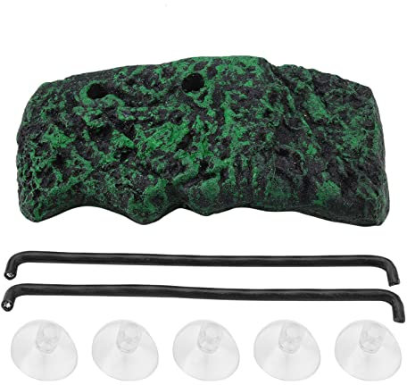 Joyzan Plateforme pour Tortue, Plate Forme Flottante Reptile Tortue Aquarium Simulé Pelouse Turtle Ramp Échelle d'escalade de Flotteur décoration Automatique Tortues Aquatiques avec Ventouse