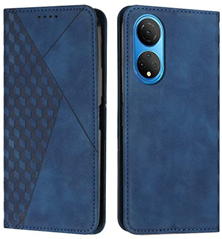 KOUYI Cover per Huawei honor X7, Custodia Portafoglio,Cover Libro,Pelle Flip/Folio Case con [Funzione di Supporto] [3-Scheda Slot] [Magnetica] Antiurto (Blu)