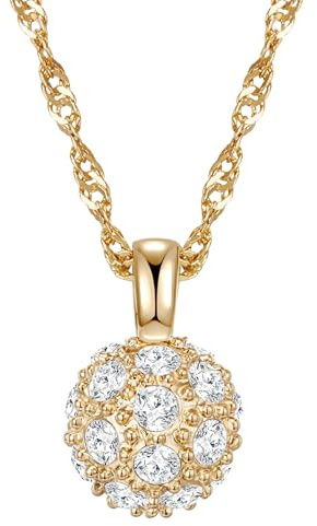 Lulu Jane Damen Kette aus Metall verziert mit Kristallen
