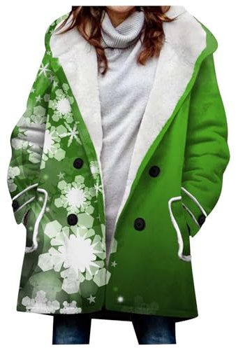 KONG JIMFAN Steppjacke Damen Sweatshirts Für Damen Softshelljacke Damen Lange Steppmantel Damen Teddyjacke Damen Hundejacke Leichte Steppjacke Damen Fleecewesten Damen Regenjacke(Grün,XXL)