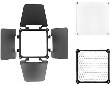 ZHIYUN Modifier Pack for FIVERAY M20 / M20C Video Light (Includes Diffuser, 4-Leaf Barn Door, Honeycomb Grids, Storage Bag)