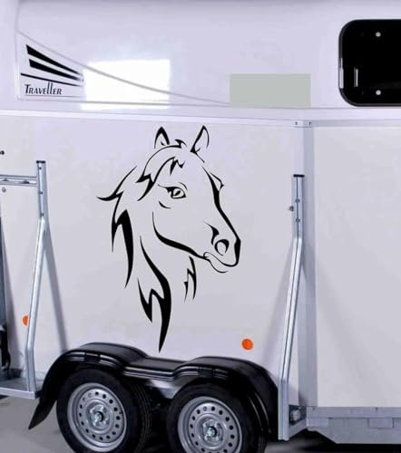Rakelfix Pferdekopf 60cm Aufkleber Version4 Anhänger Pferd Anhänger Sticker Pferdeliebe Wandtattoo