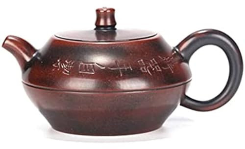 FLADO Chinese Ceramic Classic Tea Pot 210ml Antique Kiln Change Purple Clay Teapot Boutique Filter Tea Pot for Travel,Home,Gifting