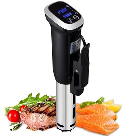DISHENGZHEN Sous Vide Machine 1200W, Sous-Vide Cooker Immersion Circulator with Accurate Temperature & Calibration Function, Thermal Immersion, Fast-Heating with Timer, Best Gift for Cooks