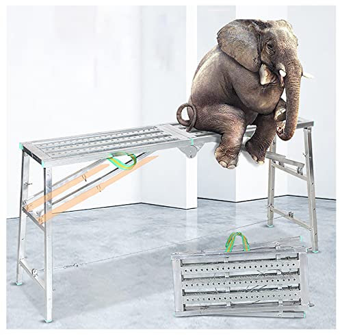 Tragbare, zusammenklappbare Mehrzweck-Werkbank mit 400 kg Tragkraft, 40 cm Breite x 140 cm Länge