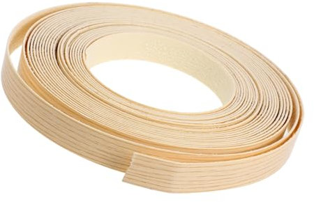 jojofuny 1roll Self-adhesive Edge Banding Strip for Furniture Flexible Veneer Edging Tape Pre-applied Hot Melt Glue for Cabinet and Table Restoration Walnut Finish Thick Wide