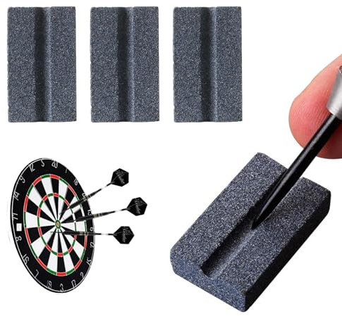 ASIRYVA 4 Pack Dart Sharpener, V-Sharp Darts Sharpener, Sharpening Stone Dart Accessories Metal Dart Tips,Darts Gifts for Men, Darts Sharpener Tool
