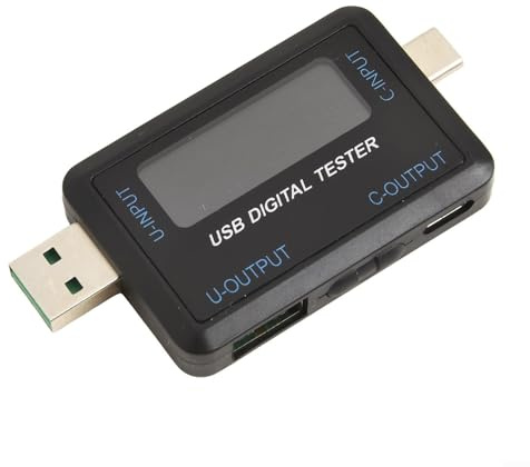 USB Tester Meter 6 Display Modes Capacity Calculator for Chargers Power Banks(C)