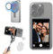 OmniMaster Pantalla para monitor de teléfono Vlog Selfie, soporte magnético para MagSafe, cámara trasera para selfie, Vlog Live Stream, compatible con iPhone y Android, conexión inalámbrica (gris)