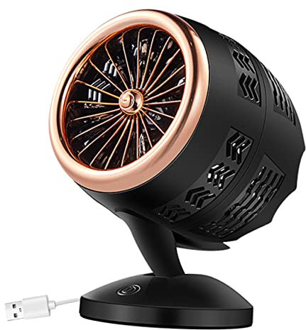 MAGICLULU Usb Kleiner Tischventilator Energiesparend Mit 2 Lüfterstufen Geräuscharm Tragbarer Usb Ventilator Für Büro Und Home Office Golden