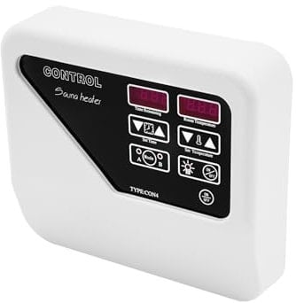 Saunasteuerung,Saunaofen Sauna,3-9KW Saunaofen-Steuerung,External Controller Saunasteuergerät,mit Temperaturfühler 40-105℃,380V-415V für Private Saunen,Spas,Fitnesszentren