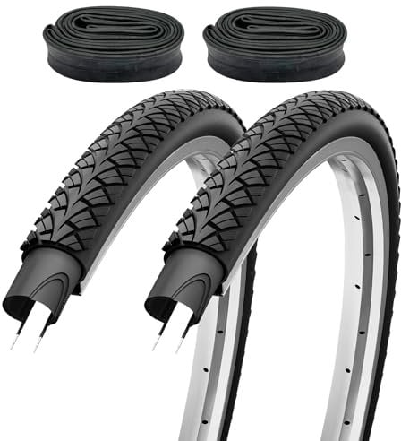 2er Set Fahrradreifen 28x1,50 Zoll 40-622 700x38c mit Fahrradventil Schläuchen DV