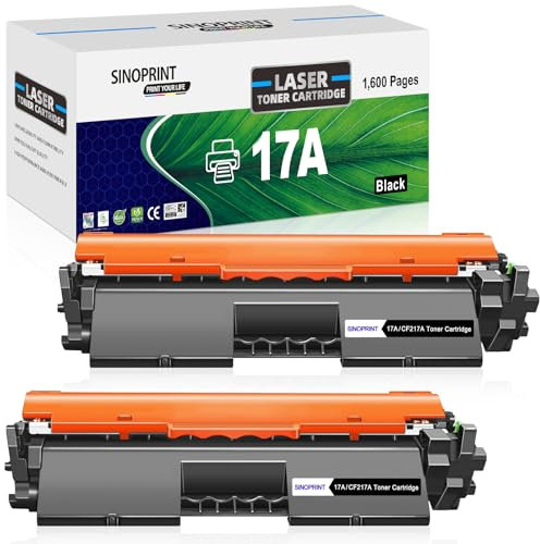 SINOPRINT 17A Toner Kompatibel für HP 17A CF217A Schwarz für HP Laserjet Pro MFP M130nw M130fw M130fn M130a M130 Laserjet Pro M102w M102a M102 (2 Schwarz)
