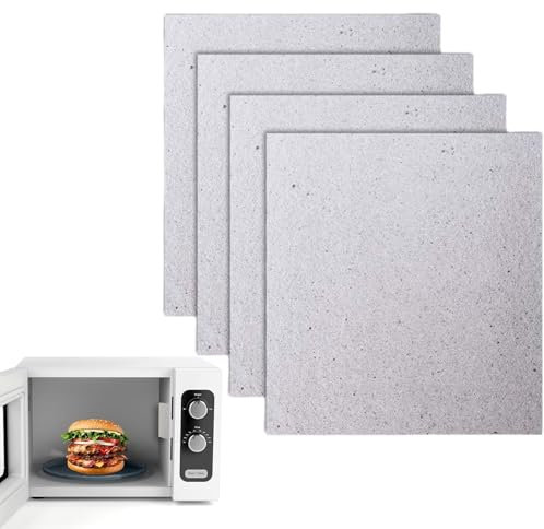 YSTrillion Mica Micro Ondes Universelle,4 Pièces Plaque Mica Pour Micro-Ondes,Plaque de Remplacement pour Les Accessoires de Micro-Ondes 15x12cm