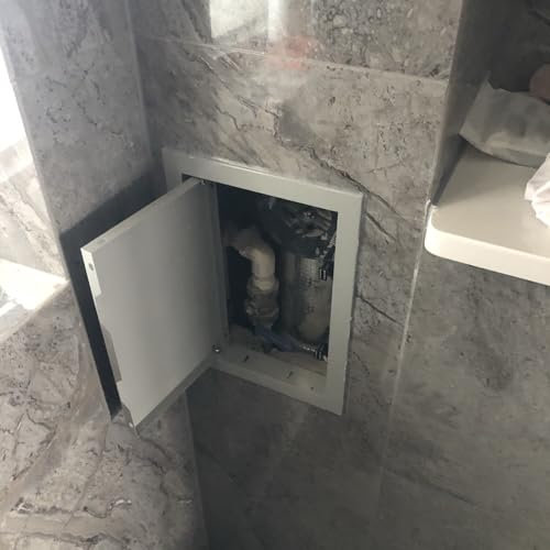 Dailify Revisionsklappe Magnetische Zugangsklappe mit Tastverriegelung, Verdeckte Trockenbauinspektionstür aus Metall, Wandklappe Service-Revisionsöffnung Abdeckung(Gray,15x15cm (6x6in))