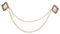 ANDRESLAD Herren Brosche im Vintage Goldene Anstecknadel mit Hängender Kette Elegantes für Anzüge Pullover Schals Perfektes Herren Accessoire