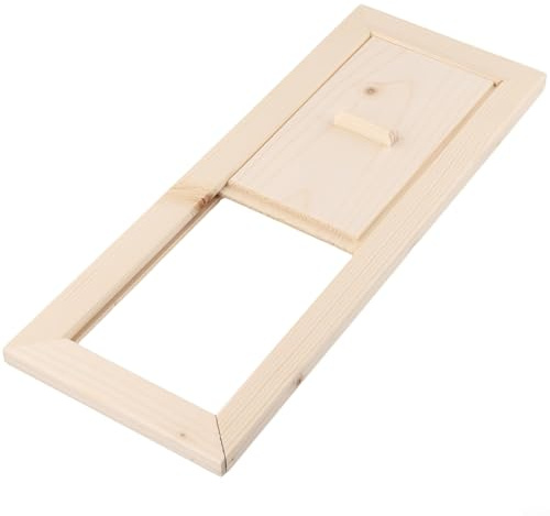 GLFLOW Sauna Lüftungsklappe Holz Sauna Lüftung Panel Abluft Schieber Ventil Einstellbare Luftstromsteuerung für Dampfbad Fenster