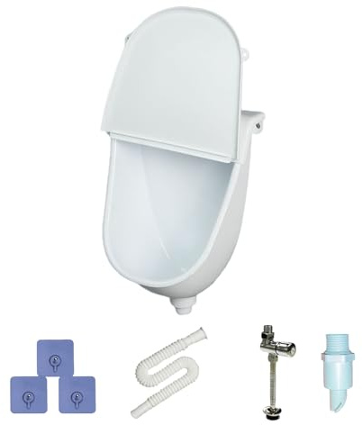 Urinal für den Außenbereich für den Garten – Wand-Urinflasche für Männer – Urinal mit Deckel für Männer, Outdoor, Garage, Camping, Sanitär, Hinterhof,