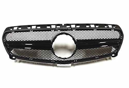 Kühlergrill Für Mercedes Für Benz W176 A-Klasse 2013-2015 A180 A200 A45 AMG Style Black Car Upper Bumper Hood Mesh Grid Racing Grill Kühlergrill