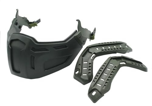Fast Taktischer Helm mit Halbgesichtsmaske – Leichter Abnehmbarer Gesichtsschutz für CS-Spiele Airsoft, Paintball, Jagd & Outdoor Aktivitäten
