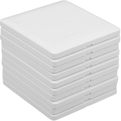 Plastique Plaque D'interrupteur Murale Lot de 10, Blanche, Décor Maison | Couvercle Deux Boîte de Jonction, Usage Sûr et Solide, Style Simple Moderne Élégant